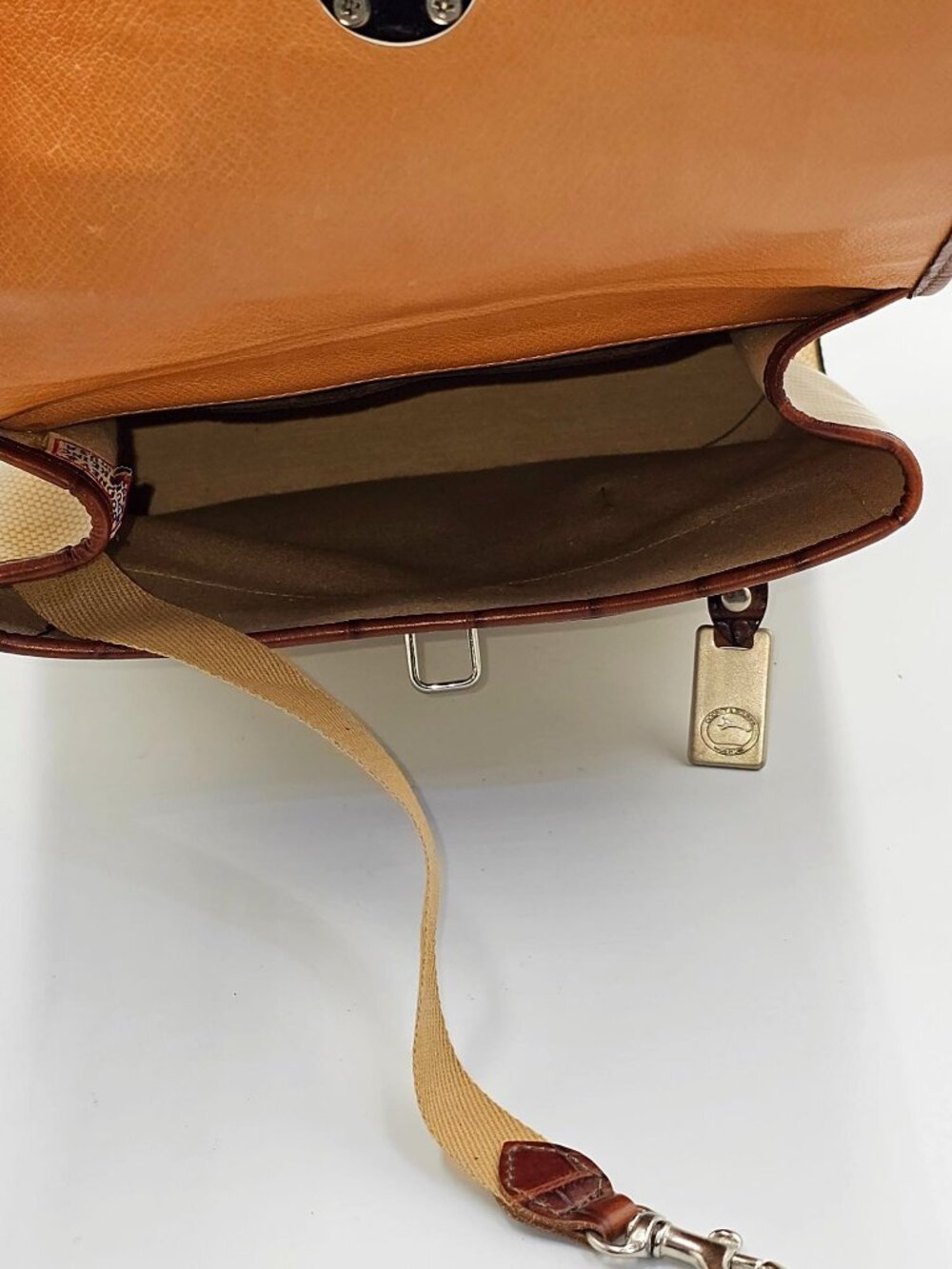 Vintage Dooney & Bourke Women's Brown Croc Embossed Leather Backpack Sz M 2560 - Picture 14 of 16